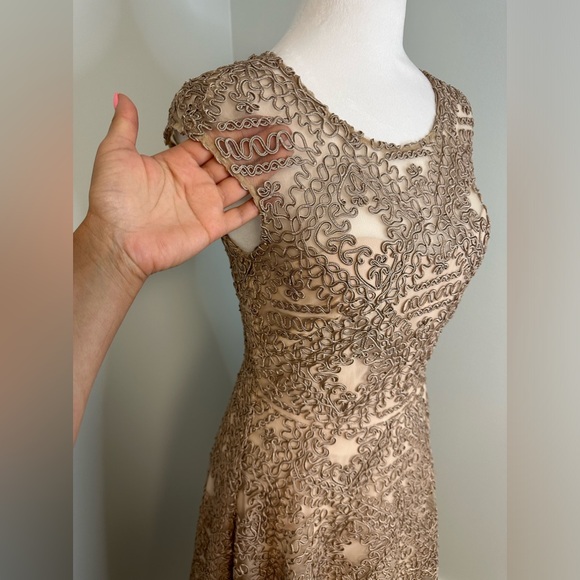 Anthropologie x BHLDN Sara Emanuel Presley  Embroidered Dress Gown  Neutral Sz 0 - Picture 7 of 17